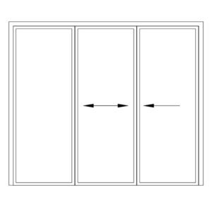 Kitchen top rail linkage sliding door